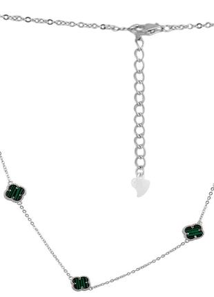 Срібне кольє silverthin з малахітом, вага виробу 9,68 г (2128823) 600 розмір