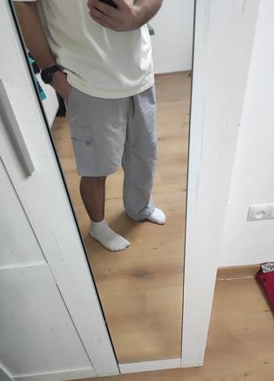 Штани шорти карго спортивні чоловічі сірі man, розмір l - xl