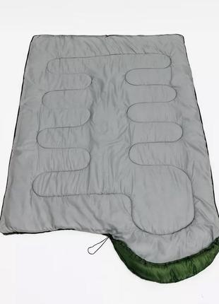 Спальный мешок зимний (спальник) одеяло с капюшоном e-tac 210t normal green7 фото