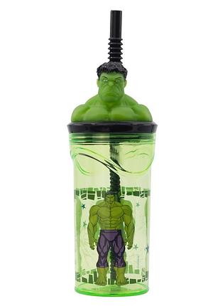 Пляшка з трубочкою 360 мл stor avengers hulk (74867)