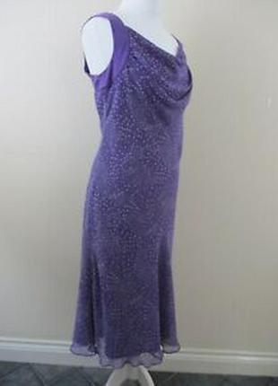 Шикарне плаття аметистового кольору з шовковими акцентами  jacques vert3 фото