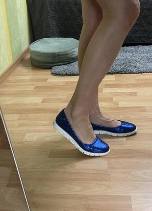 Яскраві шкіряні балетки, 37