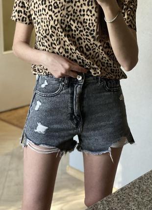 Джинсові шорти сірі zara