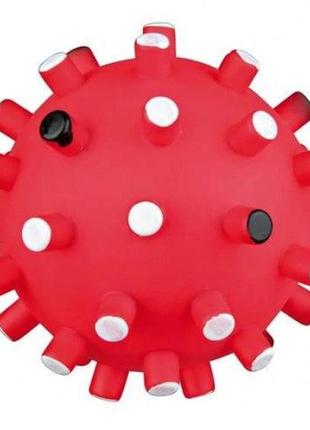 Іграшка для собак м'ячик вініловий зі звуком 6 см, червоний