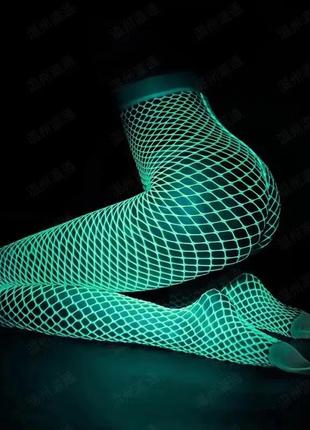 Люминисцентные колготки чулок светящиеся в ночи, эротические сияющие чулки magelite