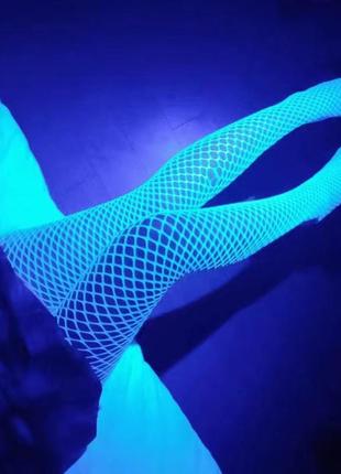 Люминисцентные колготки чулок светящиеся в ночи, эротические сияющие чулки magelite