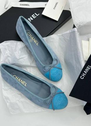 Брендовые балетки в стиле chanel, полный комплект люкс