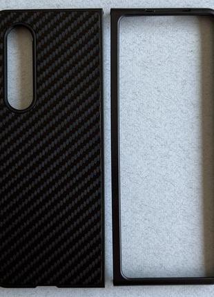 Samsung galaxy fold 3 чехол (бампер, накладка) чёрный, матовый, пластиковый