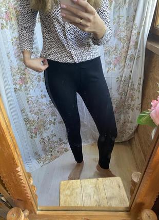 Женские лосины черные1 фото