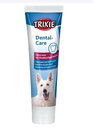 Зубная паста для собак trixie со вкусом говядины 100 г