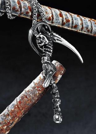 Мужской кулон подвеска с цепочкой harvest на шею из медицинской стали под серебро с...