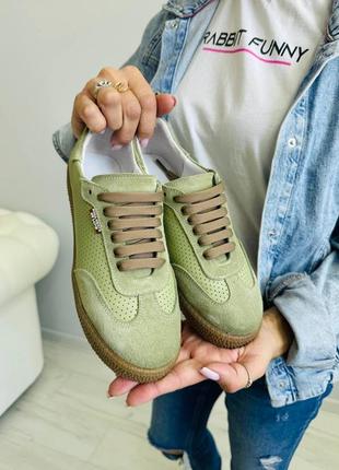 Кроссовки натуральная итальянская замша