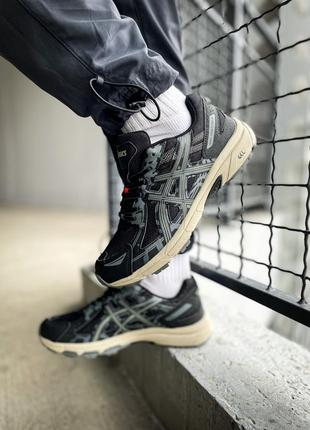 Кросівки (💎 Pink asics gel-venture 6 "black/gray")