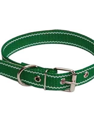 Нашийник капроновий (подвійний) ширина 35 мм. довжина 44-59 см зелений