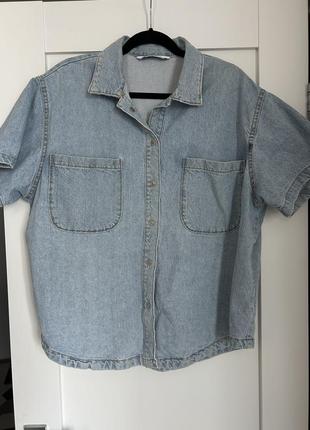 Джинсовая рубашка zara
