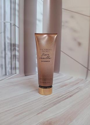 Лосьйон для тіла з шиммером блискітками вікторія сікрет оригінал bare vanilla victoria's secret