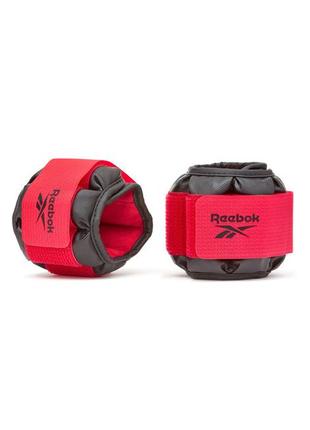 Обважнювачі для щиколотки/зап'ястя reebok premium ankle чорний, червоний уні 1.0 кг