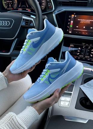 4 кольори🌈 жіночі кросівки в стилі nike air zoom найк / демісезонні / літні, осінні / текстиль, сітка / білі, сині, блакитні, рожеві