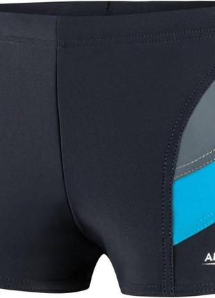 Плавки-боксери для хлопців aqua speed ​​andy 6440 сірий, синій діт 152см