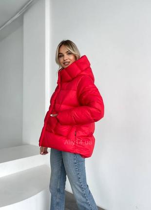 Стильный зимний пуховик короткий женской яркая зимняя куртка2 фото