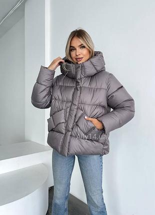 Стильный зимний пуховик короткий женской яркая зимняя куртка9 фото