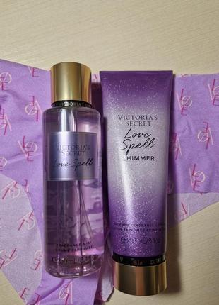 Парфумований набір  love spell  victoria’s secret, міст спрей та лосьйон2 фото