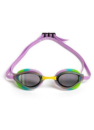 Окуляри для плавання arena python mirror зелений, фіолетовий уні osfm