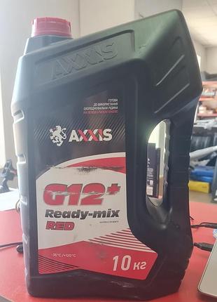 Антифриз red g12+ сoolant ready-mix -36°c (красный) (канистра 10кг) axxis ax-p999-g12r rdm10