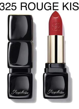 Оригінал. помада guerlain kiss kiss lipstick le rouge 325 rouge kiss 👉🏻мініатюра 1,4 г2 фото