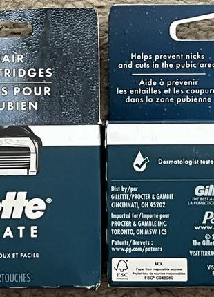 Сменные кассеты для бритья gillette intimate 4шт в упаковке оригинал 100% сша