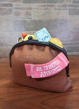 Копилка ,, кошелек '' керамика
