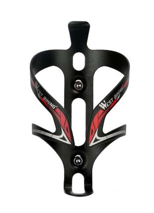 Держатель west biking 0704019 для бутылки на велосипед алюминий red dm-11