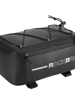 Велосипедная сумка на багажник светоотражающая rockbros h101 черная