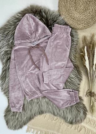 Велюровий костюм для дівчинки