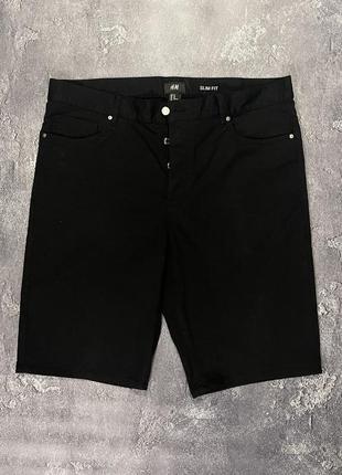 Дуже гарні в живу чорні шорти hm h&m базові, розмір 36 (xl), оригінал