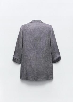 Блейзер з мішаного льону zara5 фото