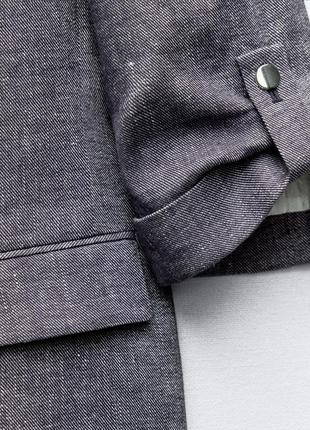 Блейзер з мішаного льону zara4 фото