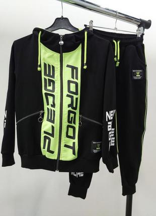 Спортивные модные костюмы для мальчика на физкультуру, красивый школьный трикотажный костюм яркий комплект 140