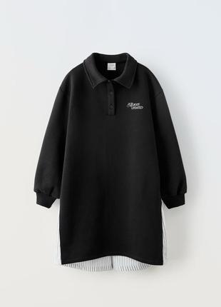 Плюшевое платье туника zara