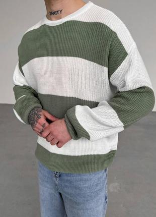 Стильный вязаный оверсайз свитер / мужские кофты свитера2 фото