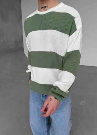 Стильный вязаный оверсайз свитер / мужские кофты свитера3 фото
