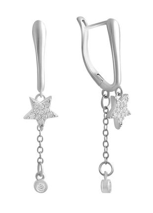 Срібні сережки silverthin з фіанітами (2102892)