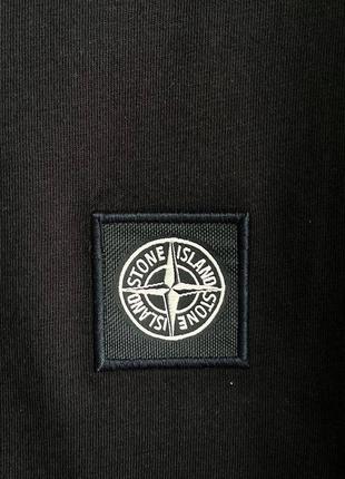 Футболка бавовняна stone island 100% cotton / стон айленд чорна літній одяг4 фото