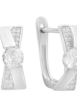 Серебряные серьги silverthin с фианитами (2144700)