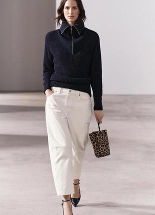 Zara свитер с застежкой-молнией