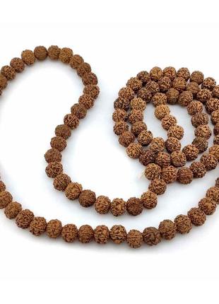 Чітки з рудракші великі (94 см) (108 намистин (намистина d-1,4 см)