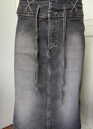 Юбка джинсовая с размерами.2 фото