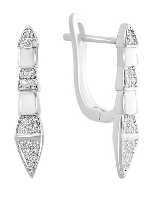 Серебряные серьги silverthin с фианитами (2160762)