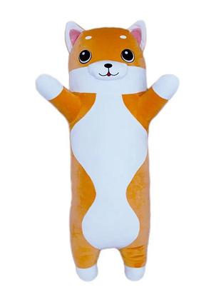 Мягкая игрушка обнимашка кот мурчик рыжий размер 70 см мягкая игрушка обнимашка
