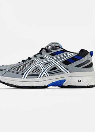 💎asics gel venture 6 "grey/blue"1 фото